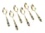 SET OF SIX SMALL SOVIET SILVER AND ENAMEL COFFEE SPOONS
Leningrad Jewellery and Watch Factory, 1954