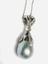 GREY PEARL AND DIAMOND PENDANT, WITH CHAIN