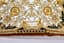 VERSACE PAIR OF BLACK AND GOLD BAROQUE VELVET CUSHIONS