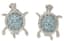 ‘TURTLES’ 14K WHITE GOLD, DIAMOND, TOPAZE EARRINGS