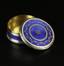 Silver bombonnière
Blue guilloché and white enamel. Silver gilt inside