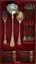 SILVER CUTLERY SET ENGLISH STYLE, 19TH CENTURY
Full cutlery set for 12 persons comprising: ladle, large serving fork, large serving spoon, 12 dinner forks, 12 dinner knives, 12 dinner spoons, 12 dessert forks, 12 dessert knives, 12 dessert spoons, 12 tea spoons, 12 coffee spoons