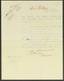 NIKOLAY NIKOLAIEVICH (1856-1929), GRAND PRINCE Telegram addressed to the Archpriest Ioann Slunin, igumen of the Russian Orthodox parish at the Church of St. Athanasius in Varna. Choigny, 16th August, 1924
