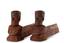 A set of Stands for  replace logs, decorated with a bust of Alexander III
Metal