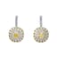 PAIR OF SILVER EARRINGS AND RING WITH COLOURED STONES
Pair of silver earrings and ring, set with yellow and white stones.