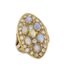BAGUE EN OR JAUNE 18K ET OPALES, ANNÉES 1980