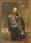 TYURIN IVAN ALEXEEVITCH (1824-1904/1905)
Portrait of Alexander III of Russia with the Signal Tower of The Gatchina Palace in the background. 1881