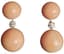 18K AND 14K YELLOW GOLD CABOCHON CORAL AND DIAMOND EARRINGS