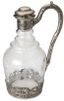 GROUP OF THREE EUROPEAN CRYSTAL DECANTERS AND BOTTLES WITH SILVER MOUNTS