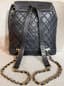 CHANEL VINTAGE LAMBSKIN DIAMOND-QUILTED
BLACK BACKPACK
circa 1990s