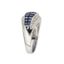 BAGUE EN OR GRIS 18K, DIAMANTS ET SAPHIRS