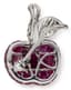 ‘CHERRY’ 18K WHITE GOLD, DIAMOND, RUBY AND CHRYSOLITE BROOCH – PENDANT