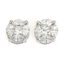 CLOUS D’OREILLES EN OR BLANC 18K ET DIAMANTS (AVEC CERTIFICAT)