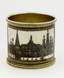 One silver napkin ring decorated with blackening and architectural views of the Moscow Kremlin and the monogram of Grand Duchess Olga Nikolaevna.