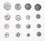 Becker counterfeits.
A collection of lead restrikes. Struck sometimes after 1830. 105 coins