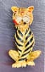 TIGER GOLD AND DIAMOND BROOCH