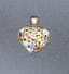 GOLD HEART PENDAND
18k yellow gold heart-shaped pendant with coloured stones