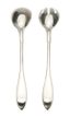 K. ANDERSON PAIR OF ART NOUVEAU SILVER SALAD SERVERS, STOCKHOLM, 1913