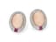 EAR CLIPS 18K GOLD, DIAMOND, RUBY, CORAL