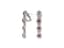PAIR OF 18K WHITE GOLD, DIAMOND AND RUBY PENDANT EARRINGS