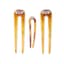 THREE VINTAGE HORN, PLATINUM AND DIAMOND HAIRPINS