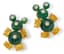 'TEDDY BEAR' 18K YELLOW GOLD, SAPPHIRE, EMERALD AND DIAMOND EARRINGS