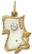 PENDENTIF RUSSE ANTIQUE EN OR JAUNE 14K, DIAMANT ET ÉMAIL
SAINT-PETERSBOURG, AVANT 1927