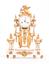 IMPORTANT FRENCH LOUIS XVI STYLE GILT BRONZE AND MARBLE MANTEL CLOCK, 19th century