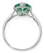 18K WHITE GOLD, EMERALD AND DIAMOND RING