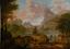 ATTRIBUTED TO ANTONIO CANELLA (1849 - 1922)
River landscape with peasants at sunset