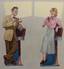 Albert HAMPSON (1911-1990)
Couple Enjoying Ice Creams, circa 1950s