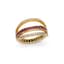 18K YELLOW GOLD, DIAMOND, EMERALD AND RUBY TRANSFORMATION WEDDING RING