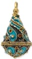 SET OF FOUR 'EASTER EGGS' SILVER-GILT ENAMEL PENDANTS