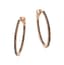 18K ROSE GOLD, DIAMOND HOOPS