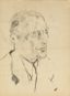 ALESSIO ISSUPOFF (1889 - 1957)
Double-sided drawing Portrait of a man and Peasants and horses in Samarkand