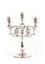 SILVER THREE-LIGHT CANDELABRA DECORATED WITH CHERUBS