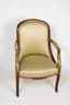 A LOUIS XV STYLE GILT WOOD ARMCHAIR, 19th-20th century
