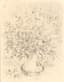 MIKHAIL LARIONOV (1881-1964)
Vase of flowers
pencil on an invitation card (to a Roger Nickalls exhibition in 1929 with 'Larionow' stamp)