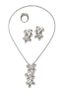 PARURE ‘PAPILLONS’ EN OR GRIS 18K, DIAMANTS, SAPHIRS ROSES ET BLEUS
