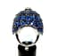 ‘DOME’ SAPPHIRE AND DIAMOND 18K GOLD RING