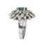 BAGUE ‘FLEUR’ EN OR GRIS 18K, ÉMERAUDE ET DIAMANTS