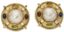 BYZANTINE STYLE VINTAGE 18K YELLOW GOLD PEARL DIAMOND SIPPHIRE CITRINE PERIDOT EARCLIPS