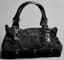 **VALENTINO GARAVANI
BLACK SUEDE AND PYTHON HOBO HANDBAG