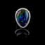 AUSTRALIAN OPAL, DIAMOND AND 18K GOLD RING