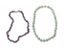 ENSEMBLE DE DEUX COLLIERS EN QUARTZ ET PIERRES FINES