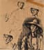 PAVEL TCHELITCHEW (1898-1957)
Studies of Allen Tanner in peasant hat