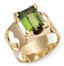 14K YELLOW GOLD AND TOURMALINE HANDMADE RING