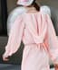 CHANEL BY KARL LAGERFELDPARIS FASHION WEEK SPRING 2017 
Pink lace and silk cape
