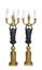PAIR OF CHISELLED AND GILDED BRONZE CANDELABRA
France, 20th century