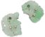 18K WHITE GOLD DIAMOND, EMERALD AND JADE EARRINGS